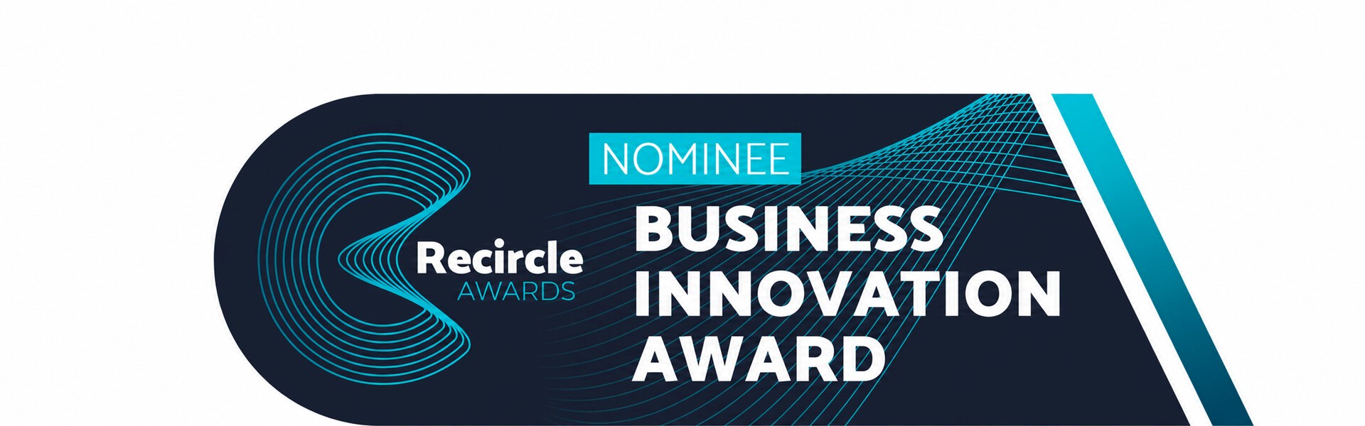 Recircle Awards graphic displaying Business Innovation Award nominee status.