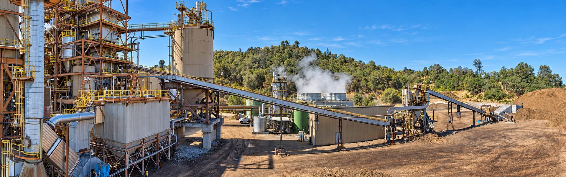 Biomass Power Plant Wood Waste California United States.