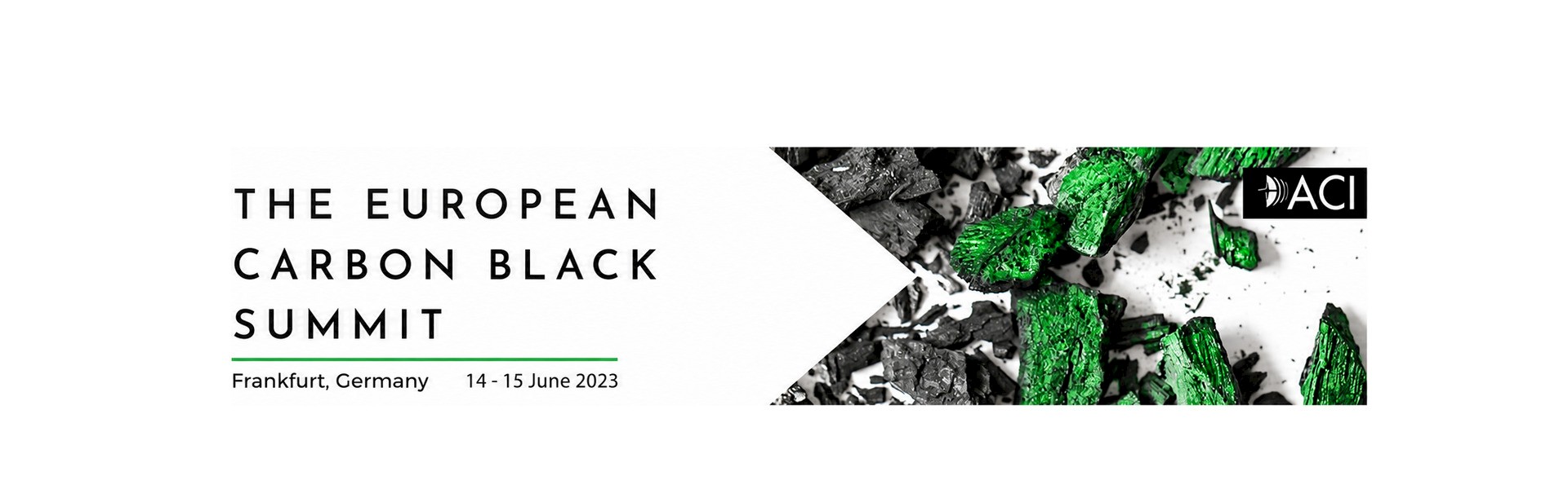 European Carbon Black Summit banner for 14–15 June 2023 in Frankfurt, Germany.